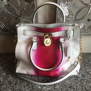 Michael Kors Hot Pink Ombre Hamilton Bag